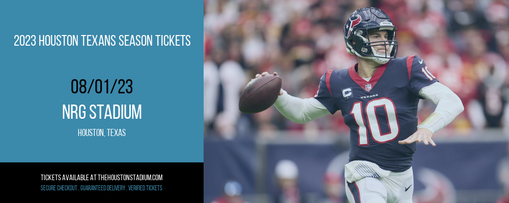 2023 Houston Texans Season Tickets at NRG Stadium